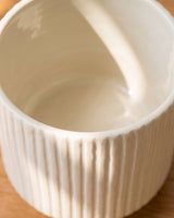 Fluted Ceramic Planter