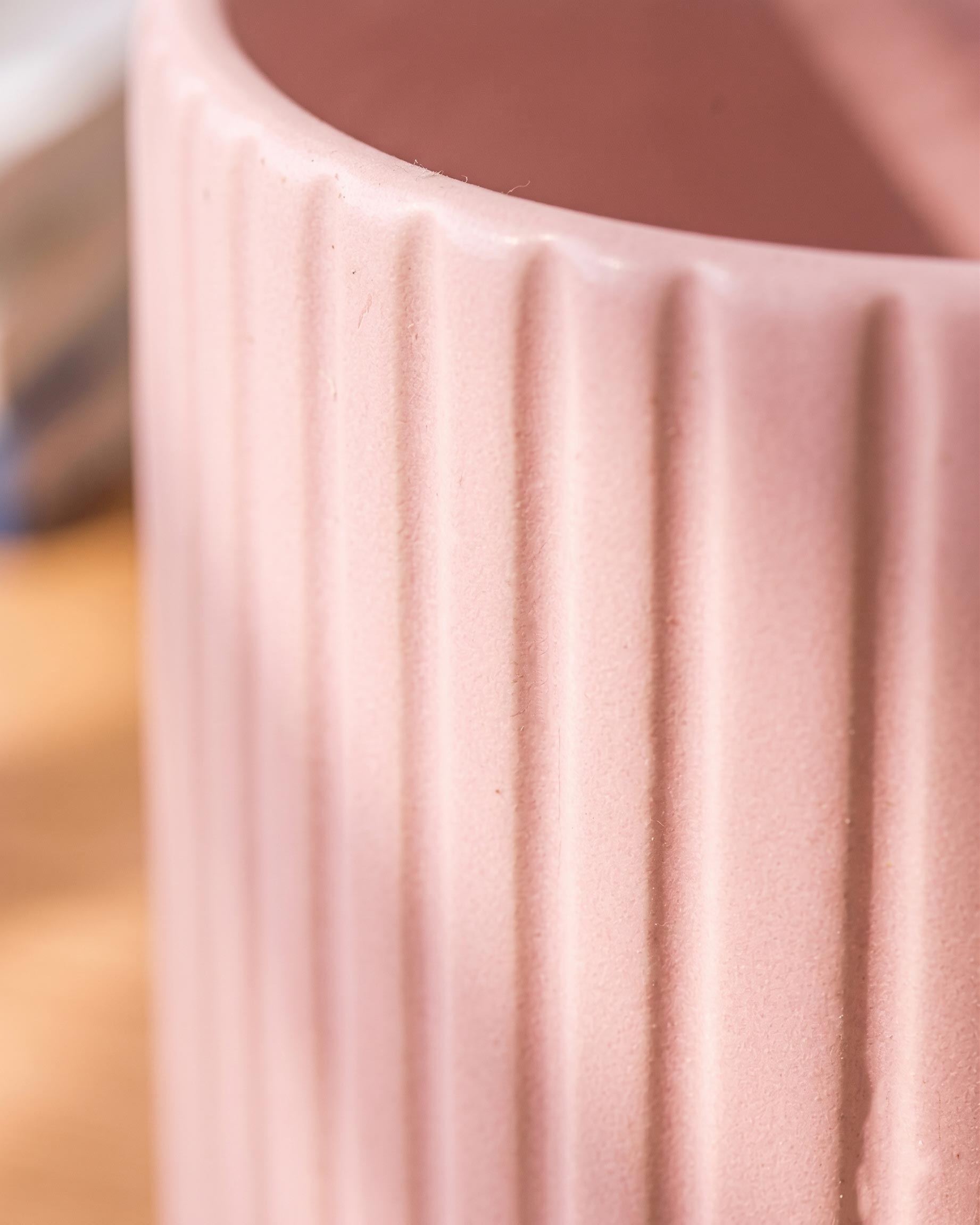 Pink Ceramic textured Planter
