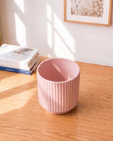 Pink Ceramic textured Planter