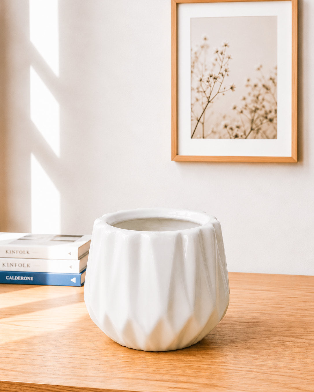 Faceted Luxe Ceramic Planter