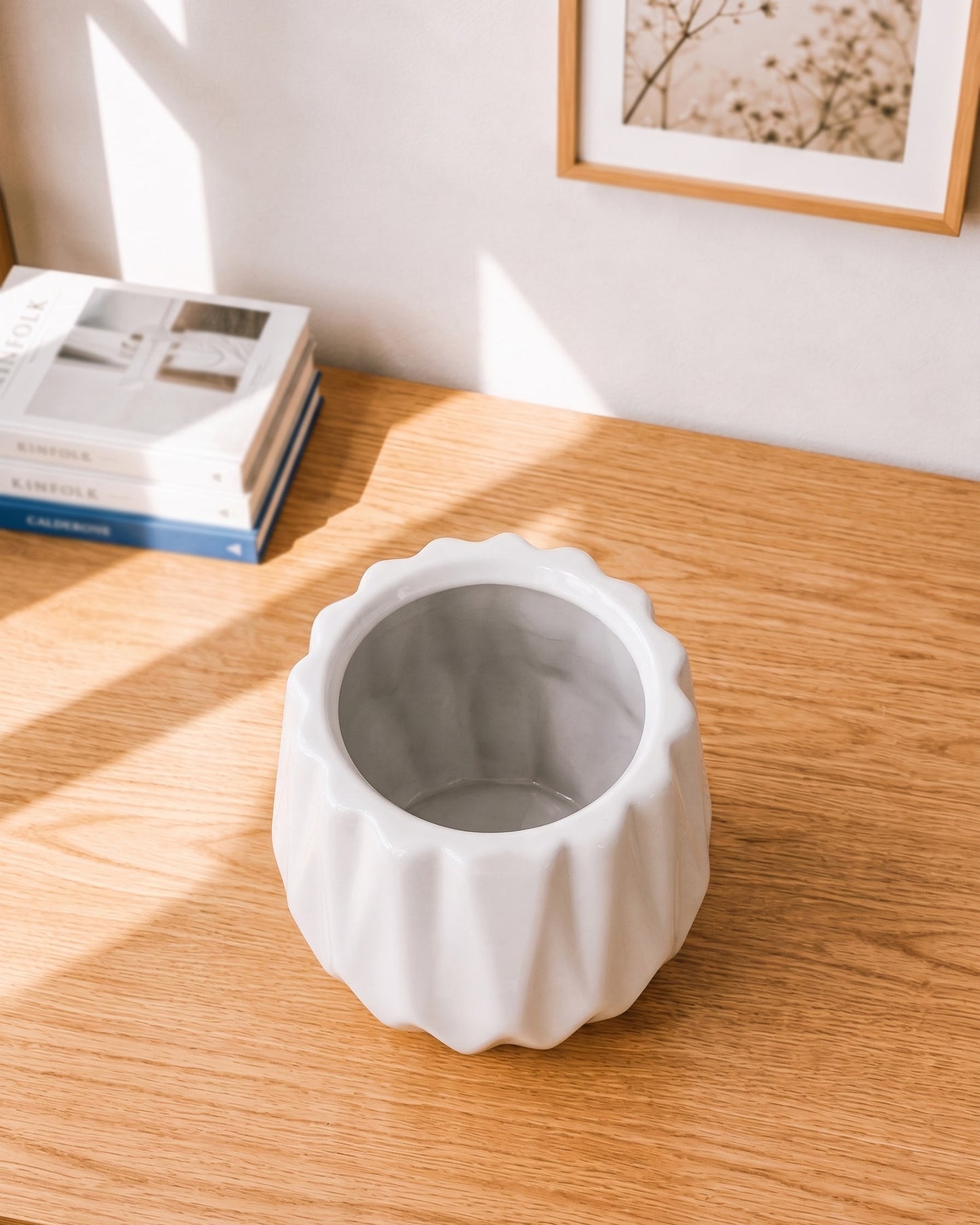 Faceted Luxe Ceramic Planter