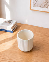 Fluted Ceramic Planter