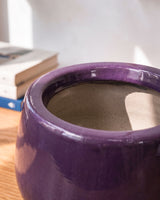 Glossy Round Ceramic Pot