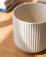 Fluted Ceramic Planter