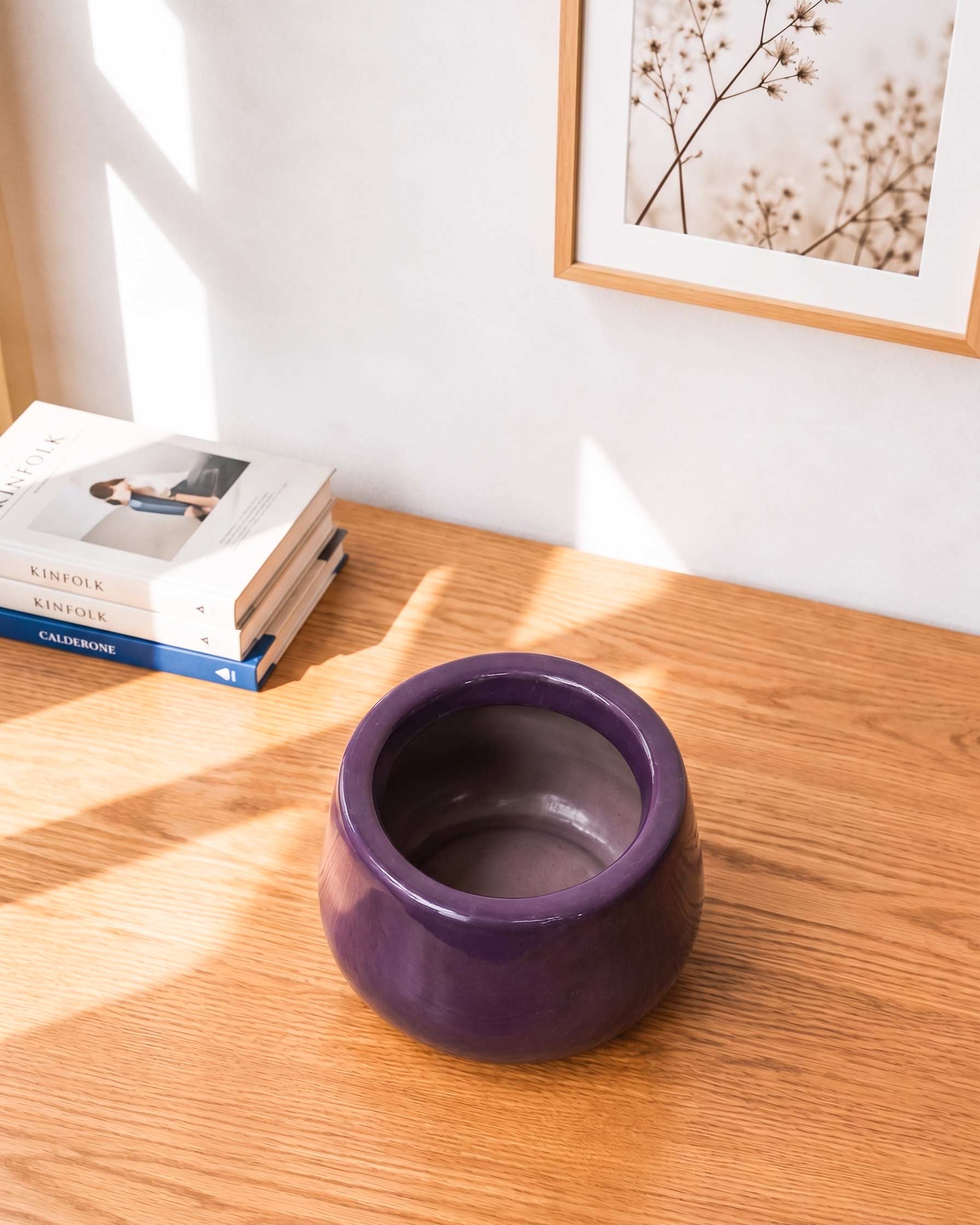 Glossy Round Ceramic Pot
