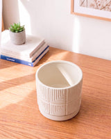 Block Textured Ceramic Planter