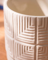 Block Textured Ceramic Planter