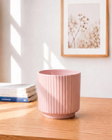 Pink Ceramic textured Planter