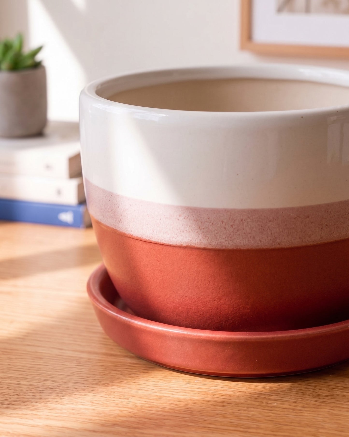 Modern Colorblock Ceramic Pot