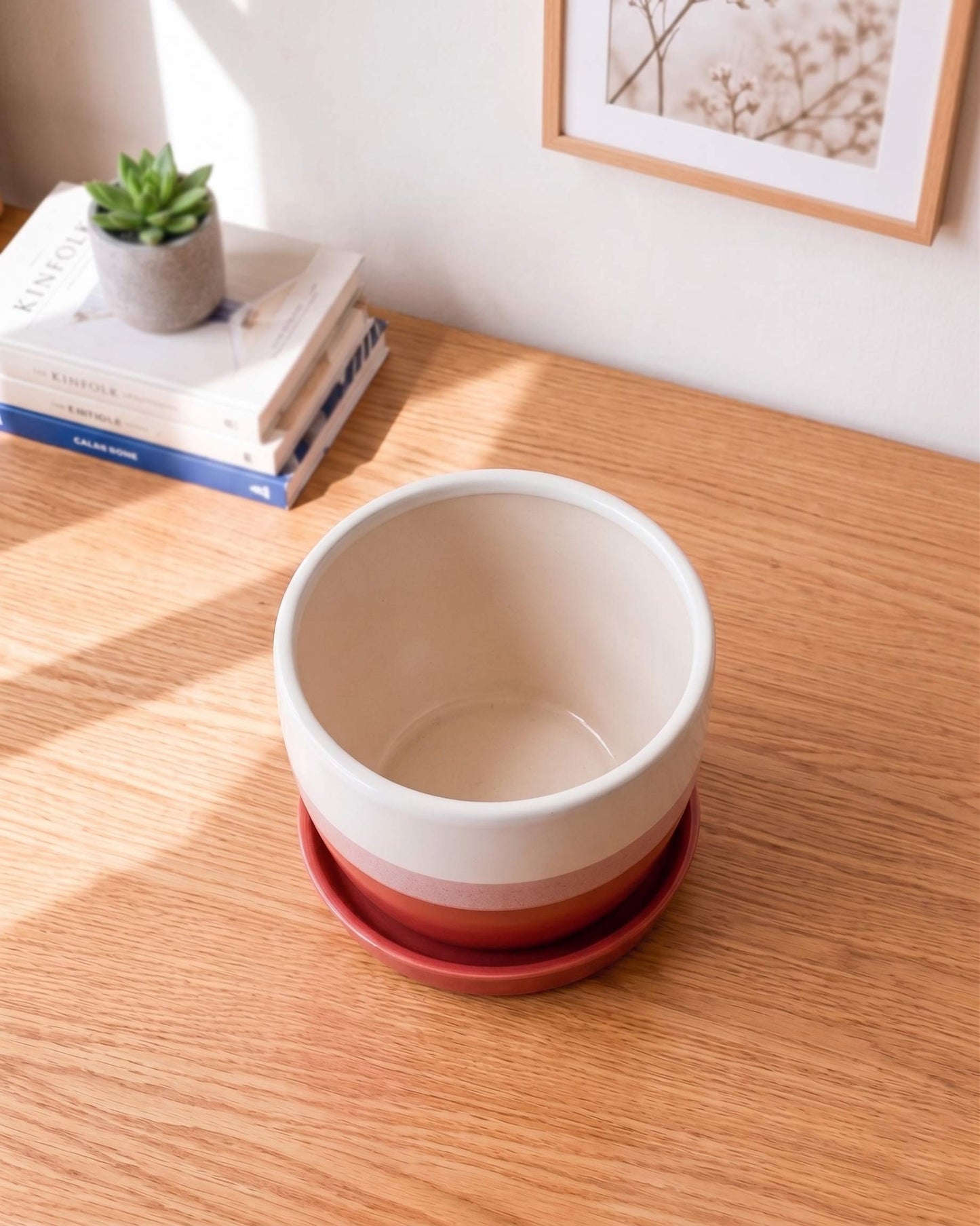 Modern Colorblock Ceramic Pot