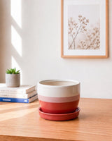 Modern Colorblock Ceramic Pot