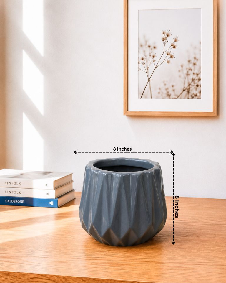 Faceted Luxe Ceramic Planter