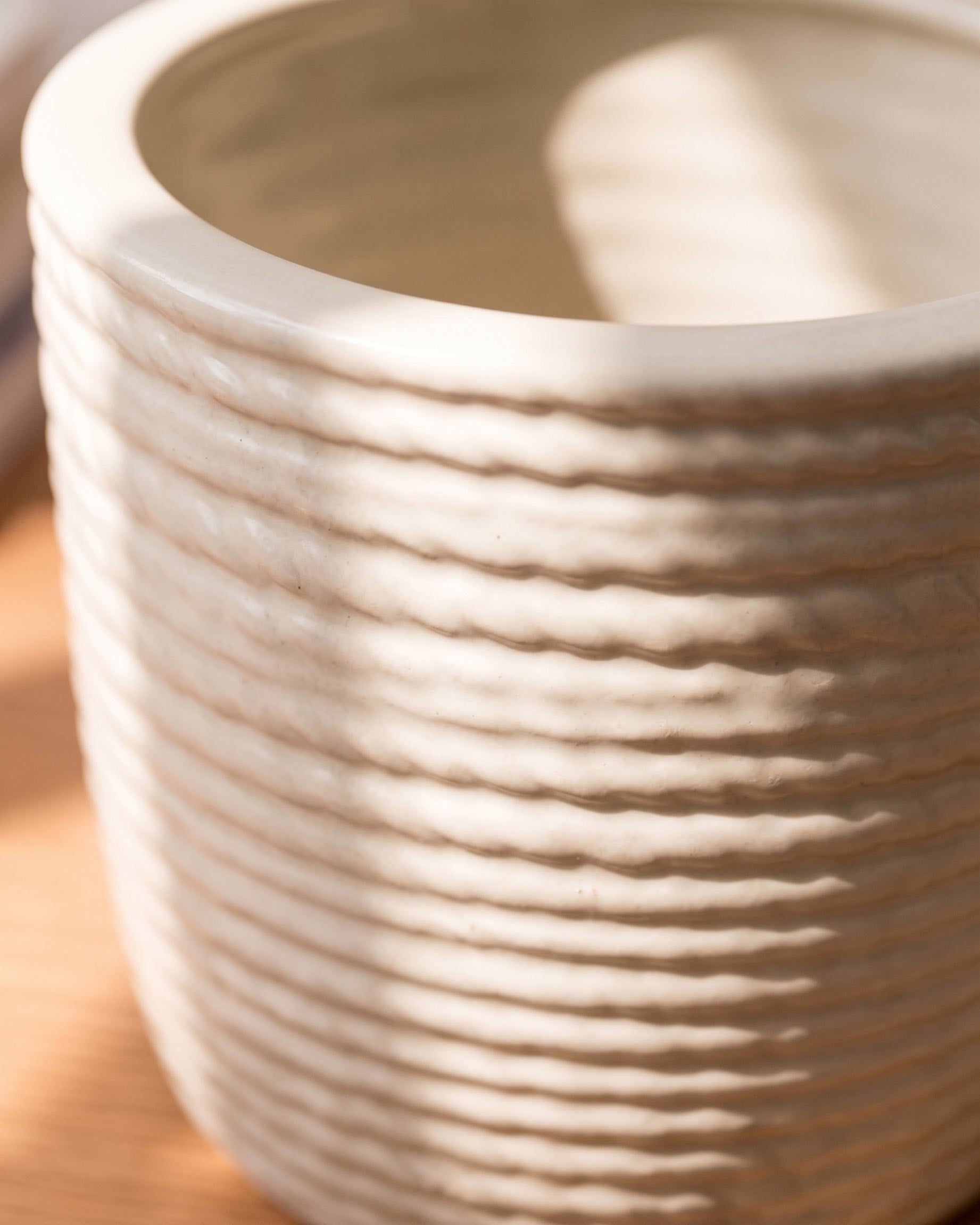 Textured Woven Ceramic Pot