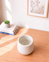 Waved Minimal  Ceramic Pot