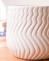 Waved Minimal  Ceramic Pot