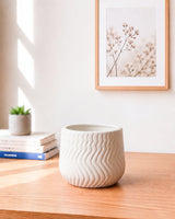 Waved Minimal  Ceramic Pot