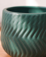 Waved Minimal  Ceramic Pot