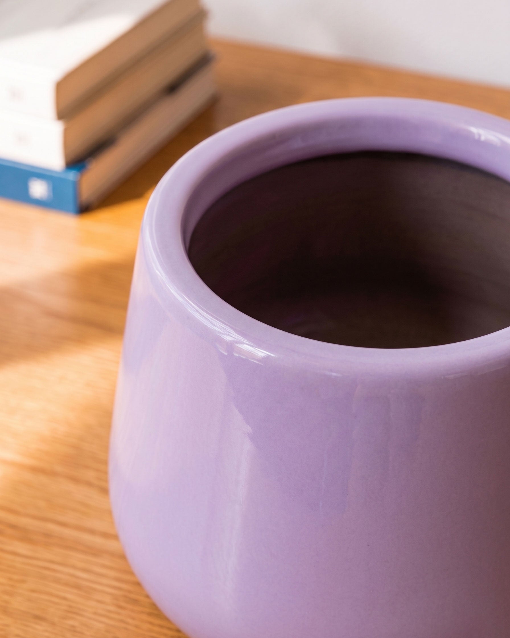 Glossy Round Ceramic Pot
