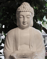 White Buddha Water Fountain – Serene Garden Decor