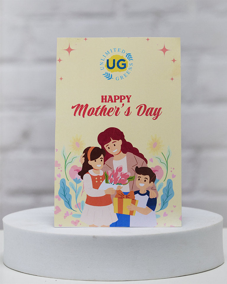 Philodendron Broken Heart Plant in Brown Eco Planter with Mother’s Day Greeting Card – Best Indoor Plant Gift for Mom