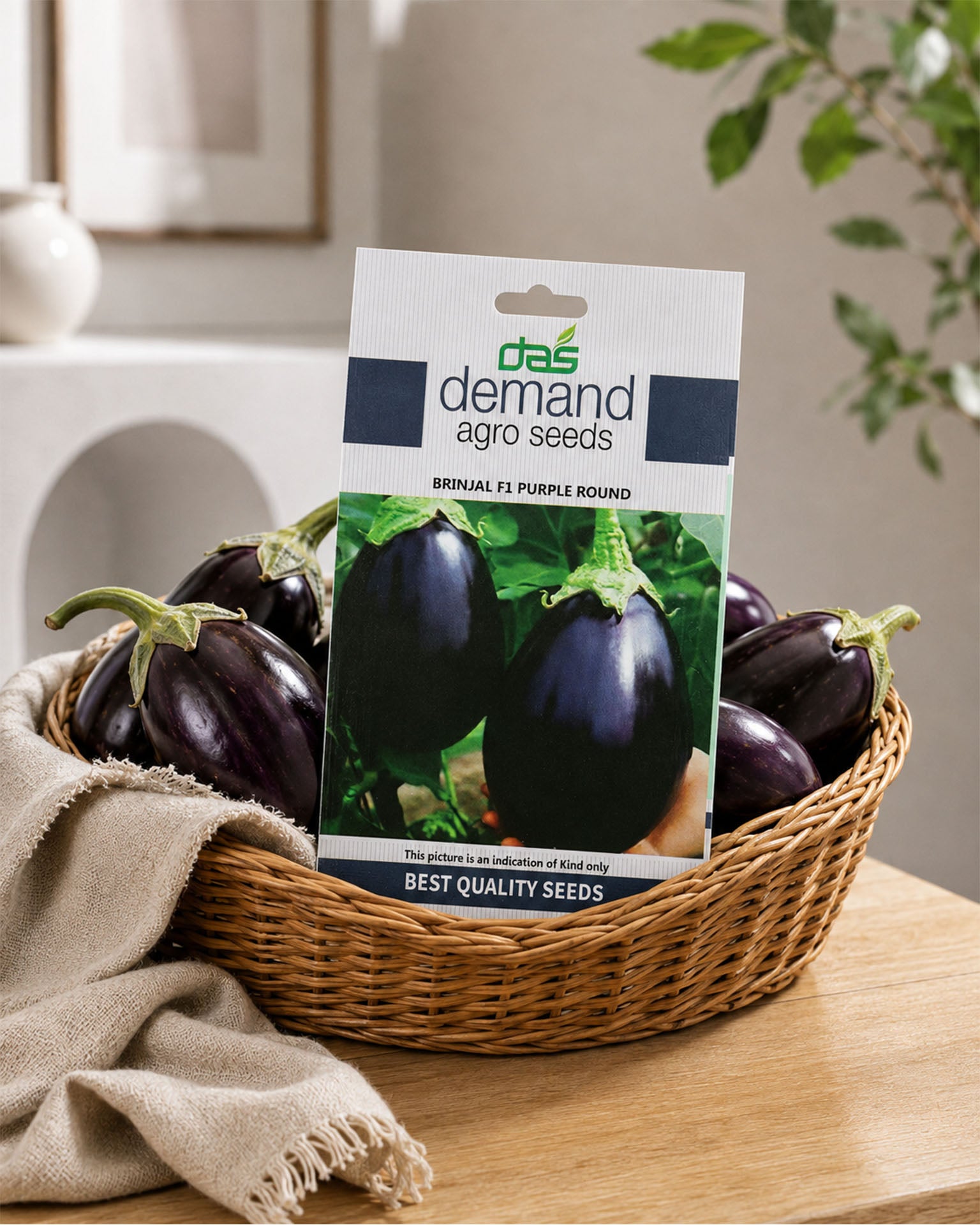 Brinjal F1 Purple Round