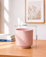 Pink Ceramic textured Planter