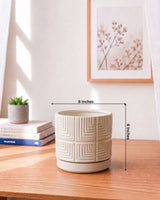 Block Textured Ceramic Planter