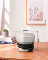 Modern Colorblock Ceramic Pot