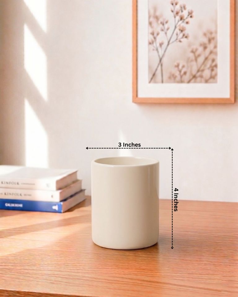 Cylindrical Minimal Ceramic Pot
