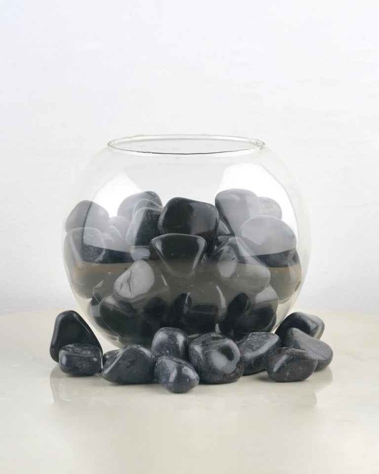 Black Stones (Medium), stones for plants online - Unlimited Greens