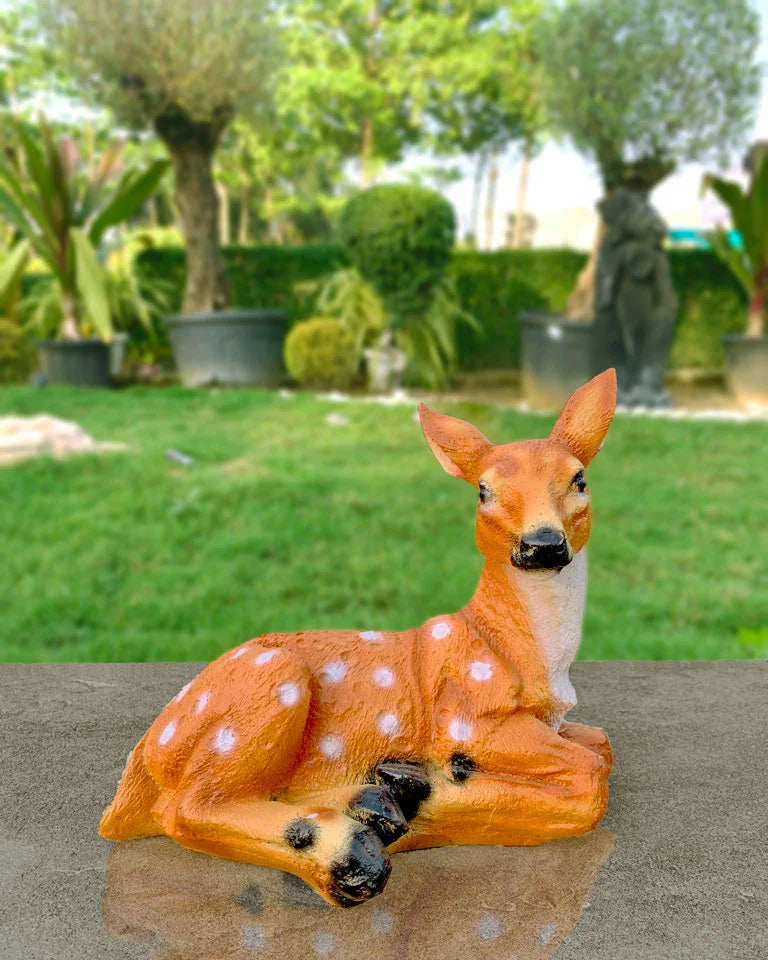 Sitting Deer Statue