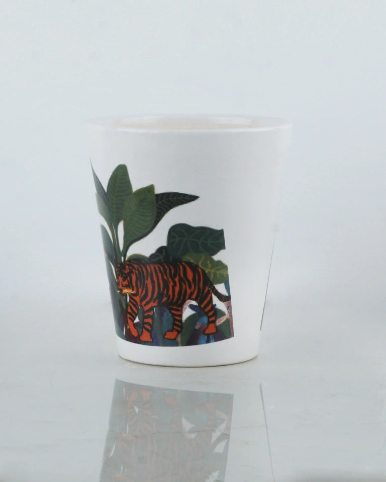 Jungle Print Flower Pot