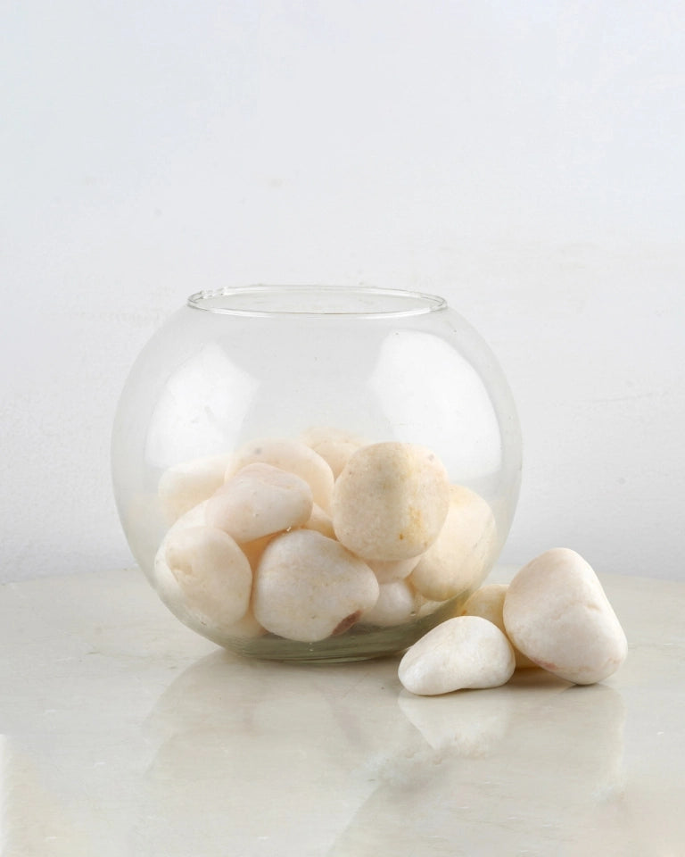 White Stones Large , Stones for decoration online India - Unlimited Greens